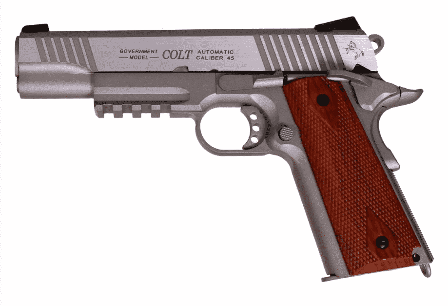 COLT 1911 RAIL GUN STAINLESS CO2 - Cybergun Store